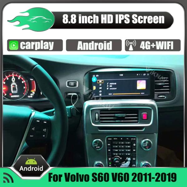 Viknav Car Stereo Radio For Volvo S60 V60 (2011-2019) 8.8 inch GPS Navigation Multimedia DVD Player HD Screen 2 Din