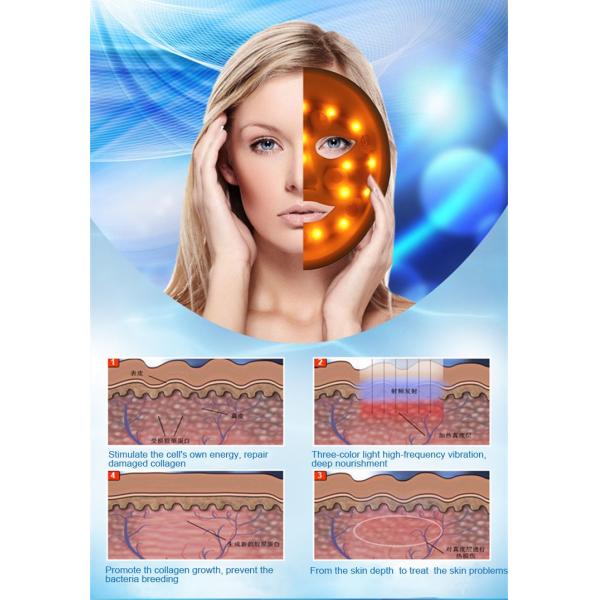 Beauty 3D Vibration Photon LED Facial Mask/Magic Skin Rejuvenation Led Mask pass CE & EMC & LVD