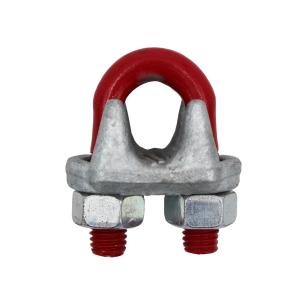 China High Tensile Structure Hot DIP Galvanized Us Type Forged Wire Rope Clips with Red U Bolt wholesale