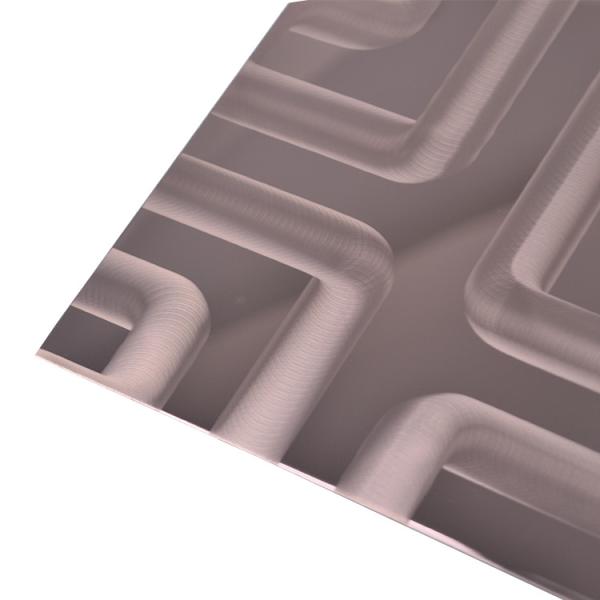 0.3-1.5mm Thick 3D Laser Finish Stainless Steel Sheet For Modern Building Wall Decoration