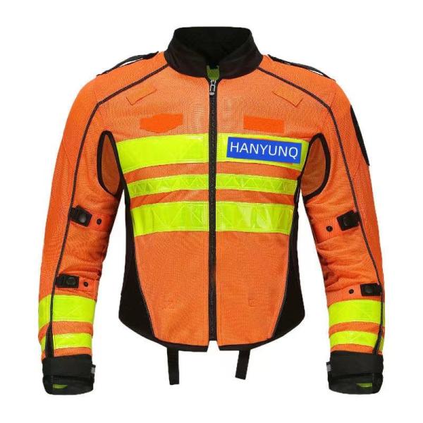 Hi Vis Vest Police High Visibility Jacket Spring Autumn Traffic Patrol Rescue Cycling Clothing