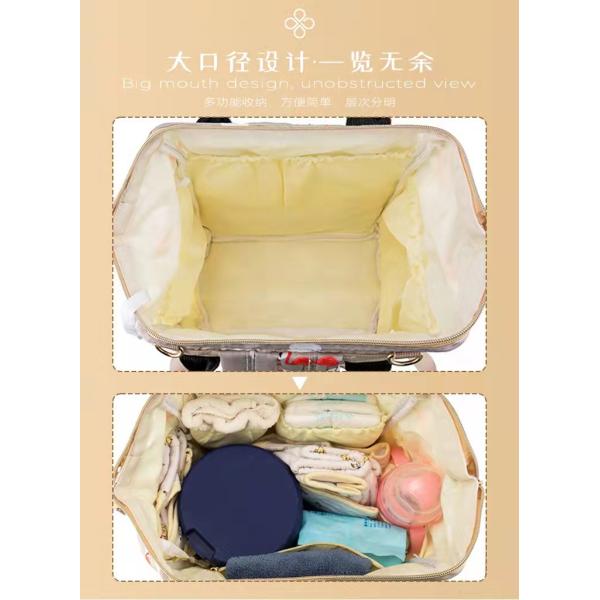 Fashion Backpack Multi-functional Print Mother Bag Large Capacity Baby Diaper Bag With Stroller Strap For Mom