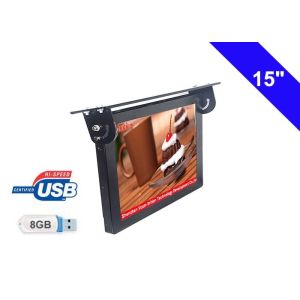 China Commercial Bus LCD Display 15 Inch With Ceiling Mounted Installation on sale