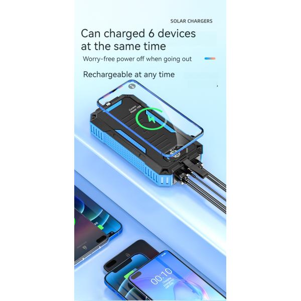 15W Output Power Private Mold Wireless Charging Solar Power Bank for iPhone 30000mAh