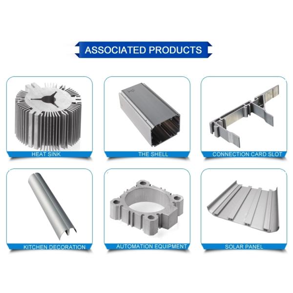 Automotive Aluminum Heatsink Extrusion Profiles Thickness 0.8mm Airplane