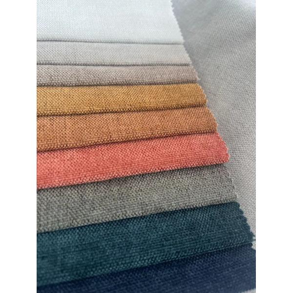 Sofa Custom Polyester Linen Fabric Linen Jacquard Fabric Double Faced