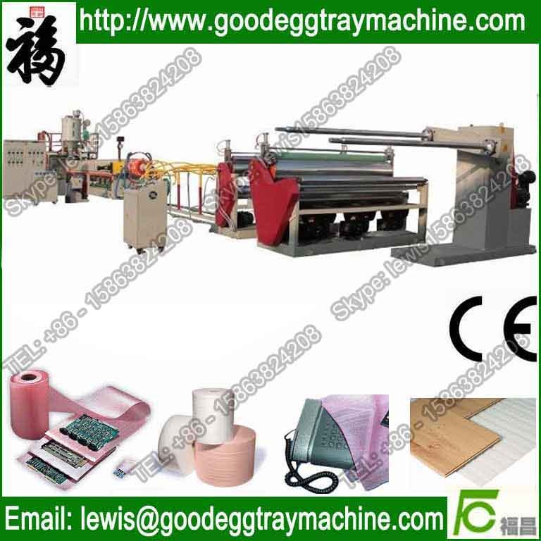 China Carpet underlayer or underlayment EPE foam machine plant wholesale