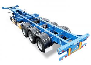 China Blue 11.00r20 Tri Axle Skeletal Trailer 12m Container Chassis wholesale