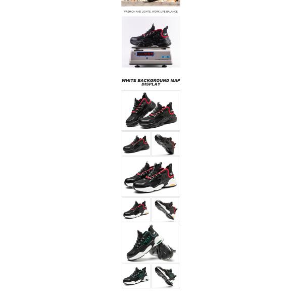 Sport Work Shoes Kevlar Anti Stabbing Effect Comfortable Safety Boots Steel Toe Prevent Smashing Prevent Collision