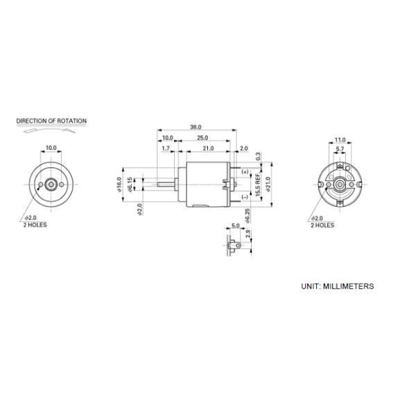 RE-140 1.5V 3V Small Hobby DC Motor 10000 Rpm Electric Motor DC Motor Flat