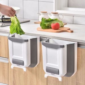 China Collapsible Hang Small Plastic Garbage Can 2.4 Gallon Foldable Waste Bin for Kitchen Trash Can wholesale