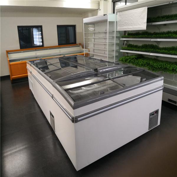 Supermarket commercial combined island freezer showcase