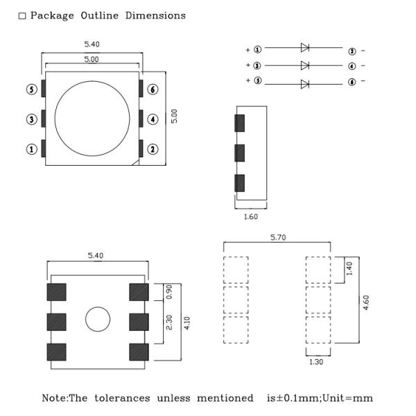 CRI 80 5050 SMD LED Chip Light 0.2W Cool White Warm White For Strip Light