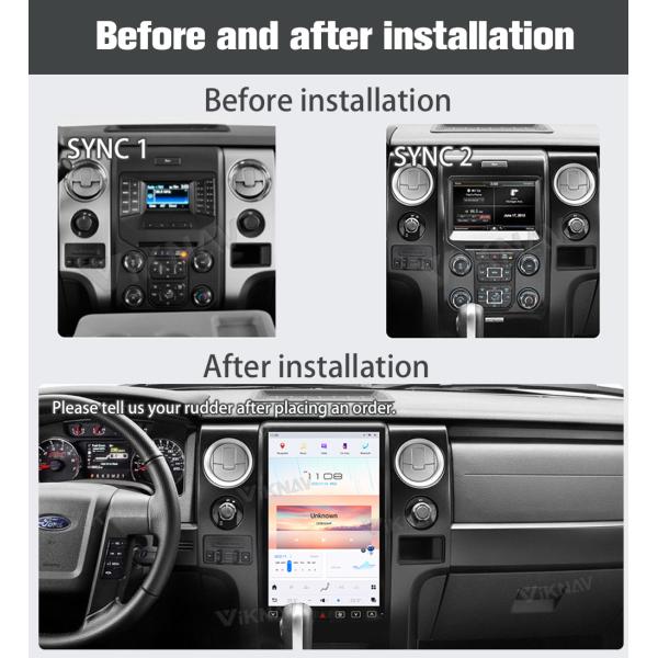 Viknav Car Radio For Ford F150 (2013 2014) 14.4 inch Car Radio GPS Navigation Multimedia Player With CarPlay