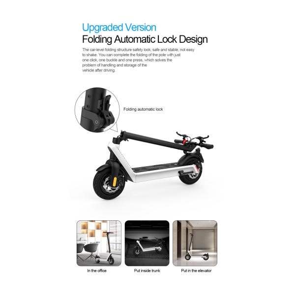 Unisex Electric Scooter X9 16.5Ah Battery 850w Motor Foldable Design Net/Gross Weight 20KG/21KG EU/US Warehouse Delivery