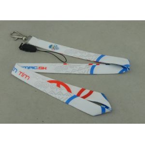 Promotional Satin Sublimation Lanyards Mobile Straps Two Sides Printing