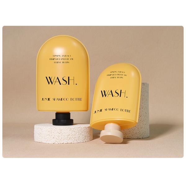 Customized 350ml 250ml HDPE Plastic Special Shampoo Bottle Wholesale Eco-Friendly Body Wash Pump Bottle