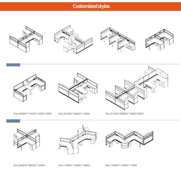 Office Furniture Home Office Workstation Computer Table Cubicle Staff Office Desk