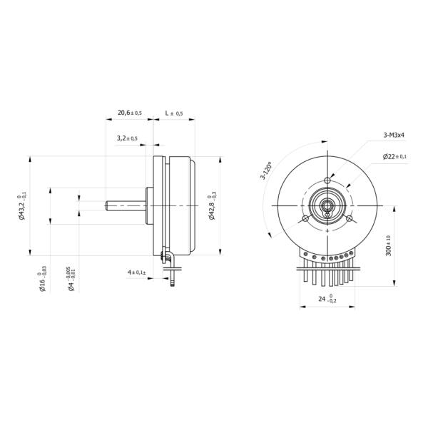 24V 5000RPM Outer Rotor BLDC Motor 0.05Nm Torque High Speed Dc Motor