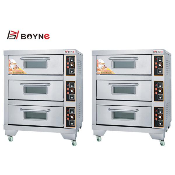 Electric Commercial Bakery Deck Oven Three Deck Capacity Stainless Steel Oven