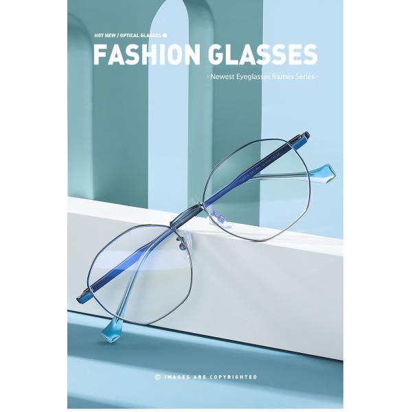 145 Millimeter Acetate Metal Glasses Frame Computer Blue Light Blocking