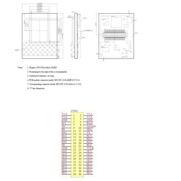 0.5 Inch AMOLED Display Module, 1920X1080 PAL NTSC SMPTE Interface Sunlight Readable OLED Module