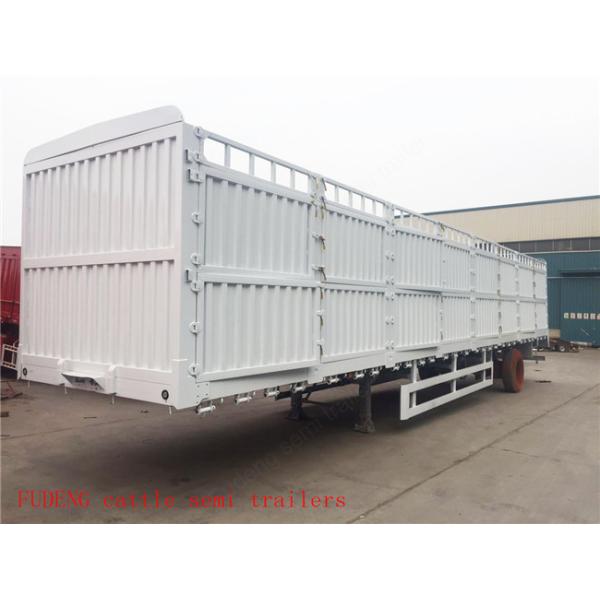 Steel removable fence semi tractor trailer for cattle delivery