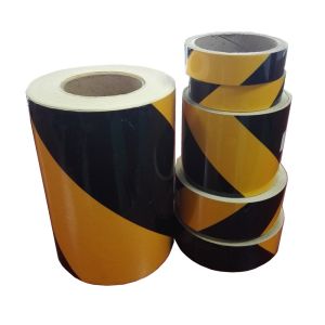 China Yellow And Black Reflective Sticker 5cm Or 10cm Width For Traffic Barrier wholesale