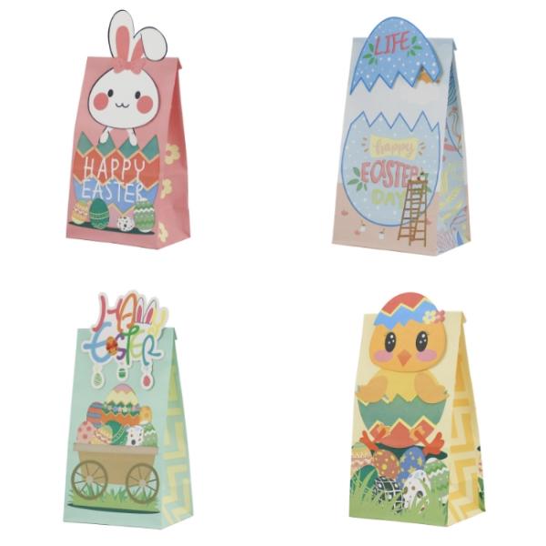 Easter Day Food Takeaway Paper Biodegradable Bags 12g For Cake Bread