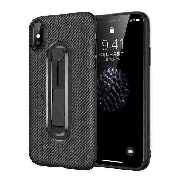 Color Black Carbon Fiber Invisible Kickstand TPU Case Back Cover For Huawei Magic 2 Mate 20X Honor8x Y7 Pro 2018 P20Lite
