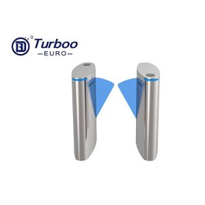 China Retractable Flap Access Control Turnstile RFID SUS304 High Security on sale