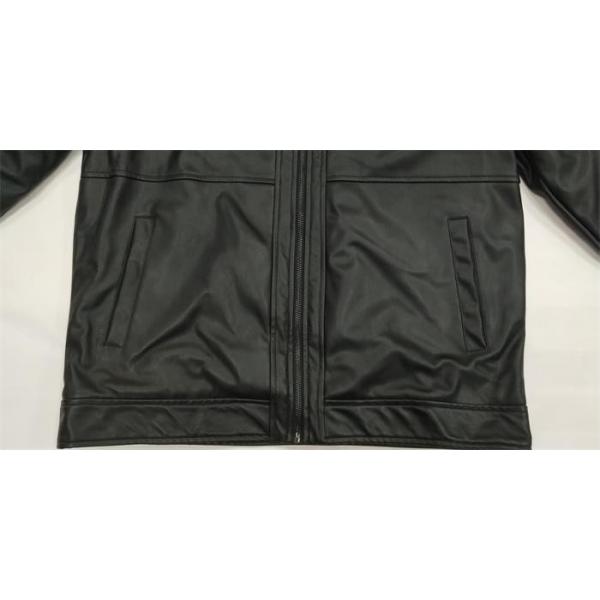Polyurethane Pu Leather Puffer Jacket Mens