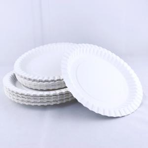 China Grease Resistant Biodegradable Paper Plates 1.2mm Eco Friendly Serving Dishes wholesale