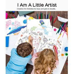 China A4 Size Relaxation Toddlers Coloring Book Unicorn Coloring Book For Kids wholesale