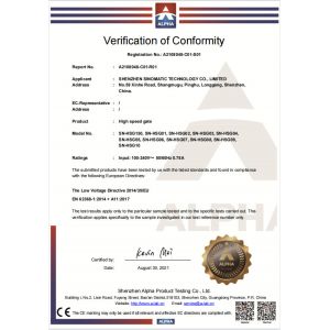 SHENZHEN SINOMATIC TECHNOLOGY CO., LIMITED Certifications
