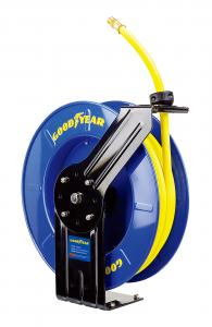 China Goodyear Steel Spring Driven Low Pressure air water retractable hose reel 20m hose wholesale