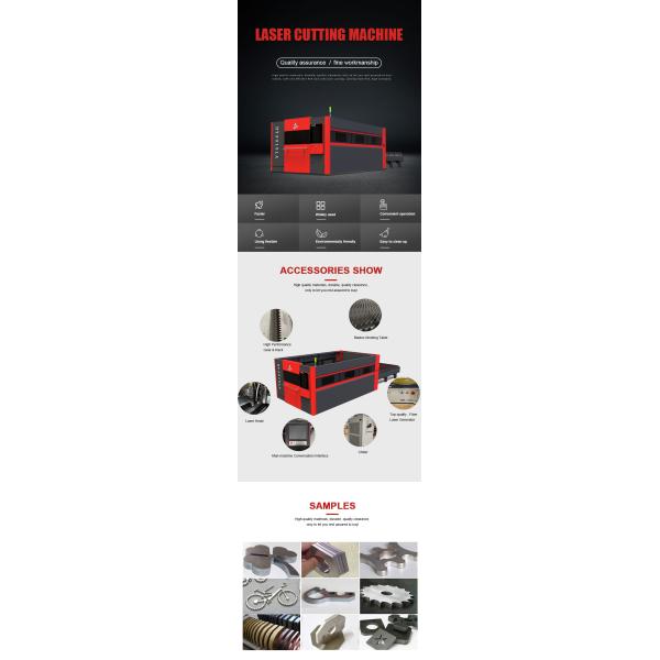 Precision Laser Cutting Machine with 6000W 8KW 20KW Power and Gantry Configuration