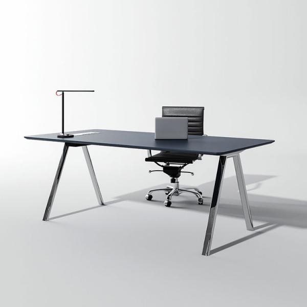 Metal Frame ISO Office Executive Table Simple Layer White Executive Desk