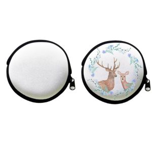 China Diy Small Neoprene Blank Sublimation Coin Purse Custom Coin Pouch wholesale