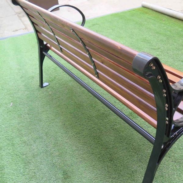 Haoyida wood outdoor bench cast iron garden bench feet