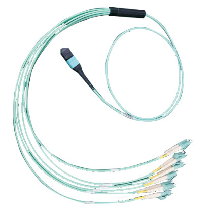 UPC Fiber Optic MPO OFNR SM MPO To LC 12F FANOUT SC Connector