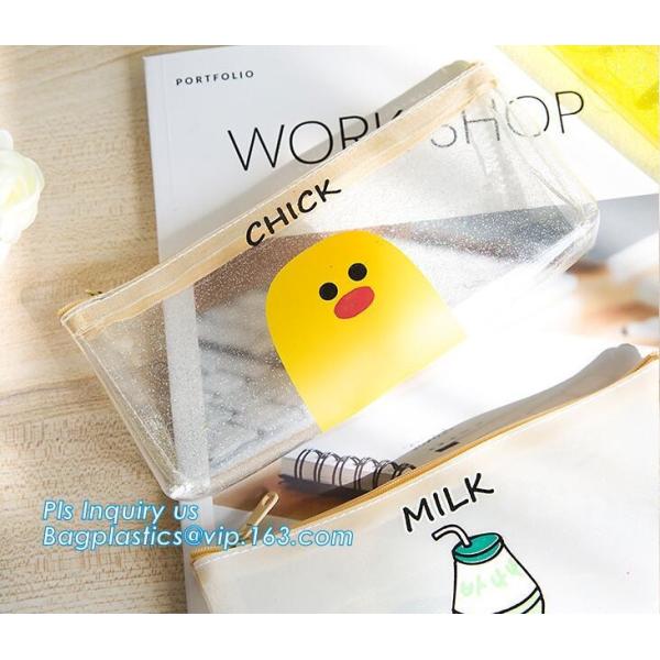 slider zipper pvc pouch clear vinyl pvc k bag, OEM clear plastic zipper pouch/ clear vinyl slider zipper bag