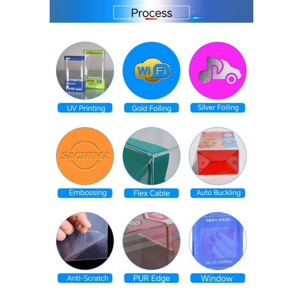 3c Digital Electronic Product Display Packaging Hanging Plastic PET PVC Box with printing