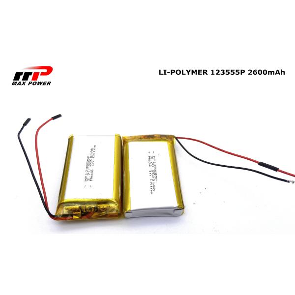 123555P 2600mAh 3.7V Lithium Polymer Battery KC CB UL