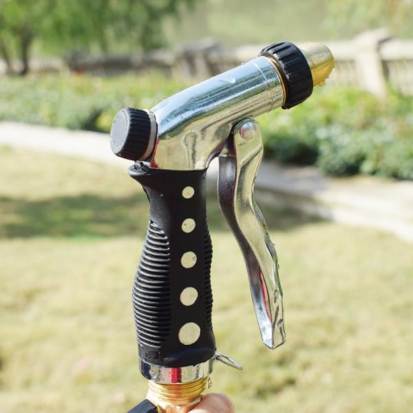 4 Bar Metal Hose Spray Gun , Garden Hose Nozzle Sprayer Single Pattern