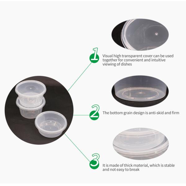 Disposable Deli Food Storage Containers Leakproof 8oz 12oz 16oz 32oz 64oz With Lids