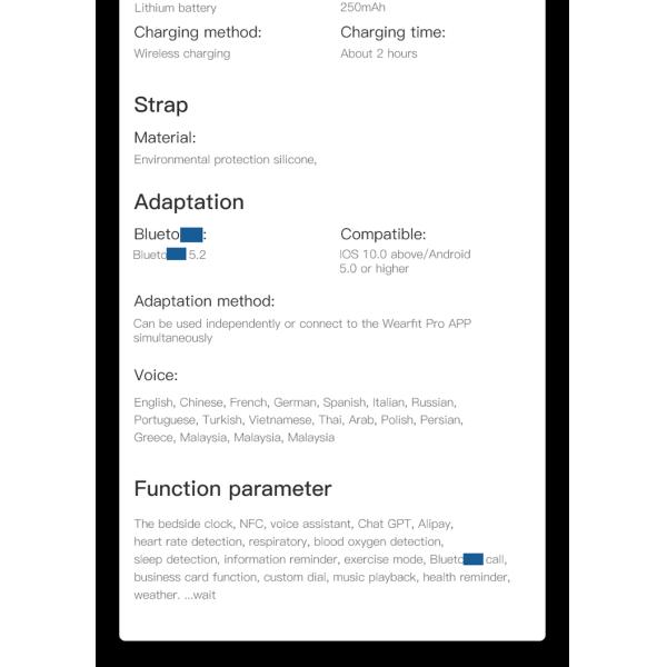 Pro Smart Watch Hombre Heart Rate Blood Pressure Health Monitoring NFC Pro Tracker Smartwatch for Women Men