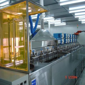 China Manual Transfer 8 Tank Ultrasonic Cleaning Machine With Oscillation Mechanism wholesale