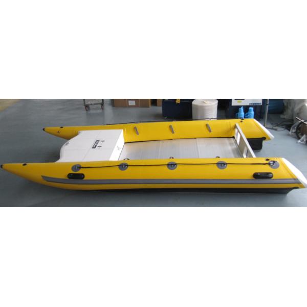 V - Shaped Bottom Catamaran Work Boat Easy Install 410cm With Fiberglass Plate