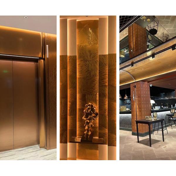 SS 201 304 316 Grade Sheet 3D Laser Texture Color Stainless Steel Sheet Polished Pattern Metal Sheet